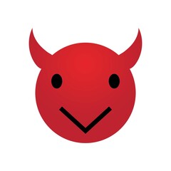 Devil horn Vector icon for emoji or emoticon logo chat and other