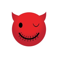 Devil horn Vector icon for emoji or emoticon logo chat and other