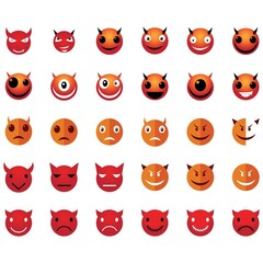 Devil horn Vector icon for emoji or emoticon logo chat and other