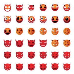 Devil horn Vector icon for emoji or emoticon logo chat and other