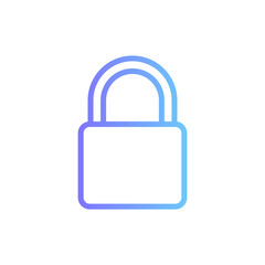 padlock vector icon with gradient