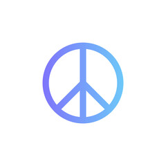 Peace Symbol vector icon with gradient