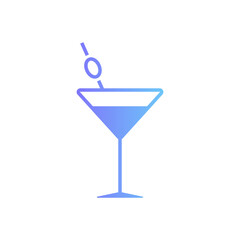 Cocktail vector icon with gradient