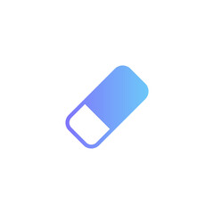 Eraser vector icon with gradient