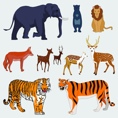 Flat design farm animal collection Free Vector