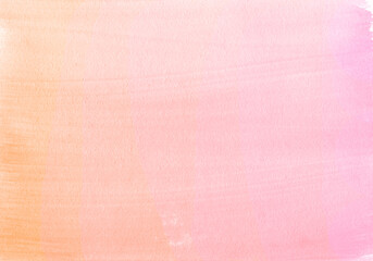 Pink orange watercolor gradient background. Watercolor paper texture. Gradient background with artistic texture. Text frame. - 484904373