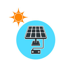 illustration of solar panel, vector art.