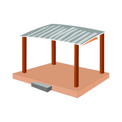 3d render of a modern shade