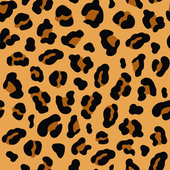 Fototapeta na wymiar Seamless Leopard Print Pattern