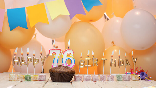  76 years, 76 birthday, 76 anniversary, seventy six, 76, age, anniversary, banner, birth, birthday cake, birthday party, blue, cake, candle, candlelight, card, celebrate, celebrating, celebration