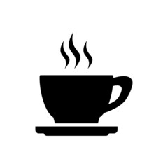 Coffee cup vector icon template black 