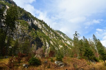 Fototapeta na wymiar Mountains above Tamar valley in Julian alps