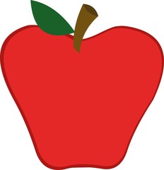 Vector illustration of a red apple