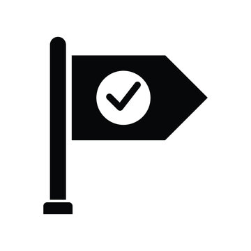 finish flag Isolated Vector icon which can easily modify or edit

