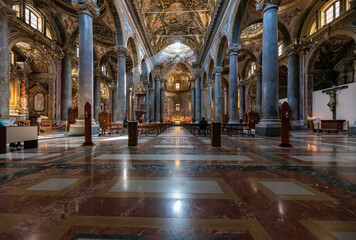 Obraz premium L'interno della chiesa di San Giuseppe dei Padri Teatini, città di Palermo IT 