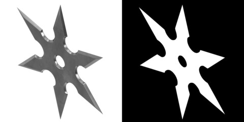 3D rendering illustration of a shuriken ninja star  © Francesco Milanese