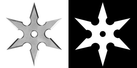 3D rendering illustration of a shuriken ninja star  © Francesco Milanese
