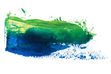 abstract acrylic watercolor paint brush stroke texture isolated on white background for logo and...