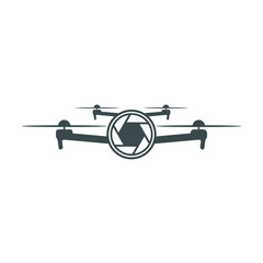 Drone with camera photography icon