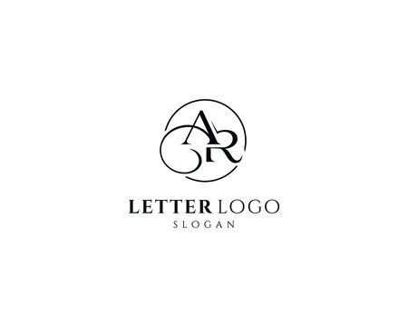 Abstract AR letter logo-AR vector logo design