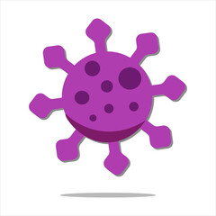 purple virus isolated on white background. vector illustration