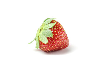 fresh ripe strawberry isolated on white background
