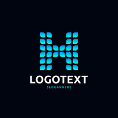 Obraz premium letter H logo