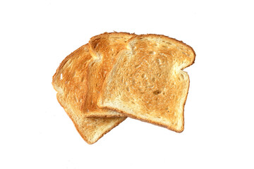 Toast bread slice isolated on a white background