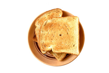 Toast bread slice isolated on a white background - 484922353