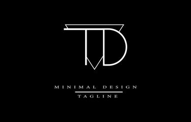 TD or DT MINIMALIST LOGO UNIQUE VECTOR ART ILLUSTRATION MINIMAL DESIGN