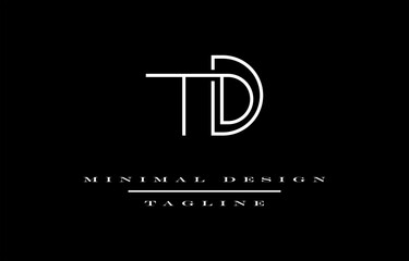 TD or DT MINIMALIST LOGO UNIQUE VECTOR ART ILLUSTRATION MINIMAL DESIGN