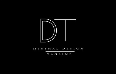 TD or DT MINIMALIST LOGO UNIQUE VECTOR ART ILLUSTRATION MINIMAL DESIGN