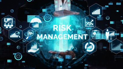 Risk Management and Assessment for Business Investment conceptual . Modern graphic interface...