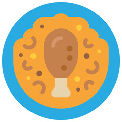 biryani flat icon