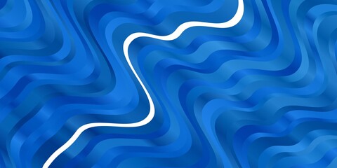 Light BLUE vector template with curved lines. Gradient illustration in simple style with bows. Pattern for websites, landing pages.