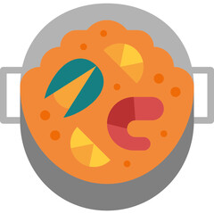paella flat icon