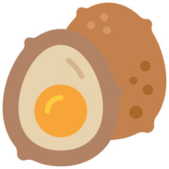 scotch egg flat icon