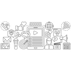 An editable design illustration of social media