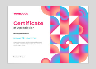 Gradient geometric pattern Certificate 1