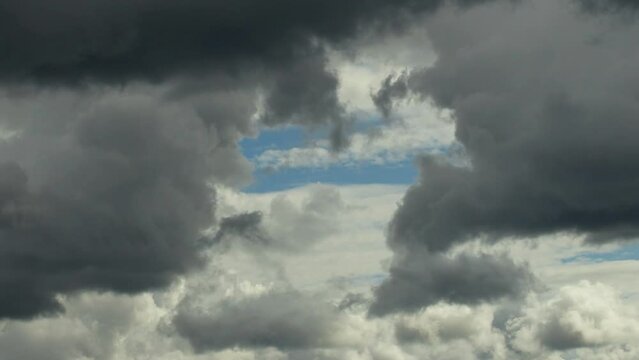 The sky with dark thunderclouds
