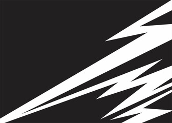 Abstract black and white background with spikes and zigzag line pattern and with some copy space area