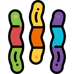 gummy filled outline icon