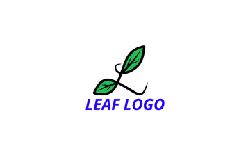 eco friendly logo.initial letter l leaf logo.concept nature green leaf symbol