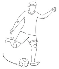 Soccer player in one line