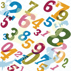 Mathematical digital code background