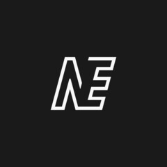 Initials Letter NE Monogram logo design inspiration