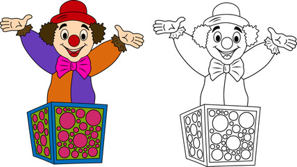 vector image of a funny clown.