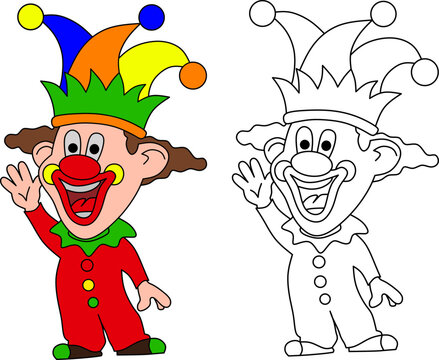 vector image of a funny clown.