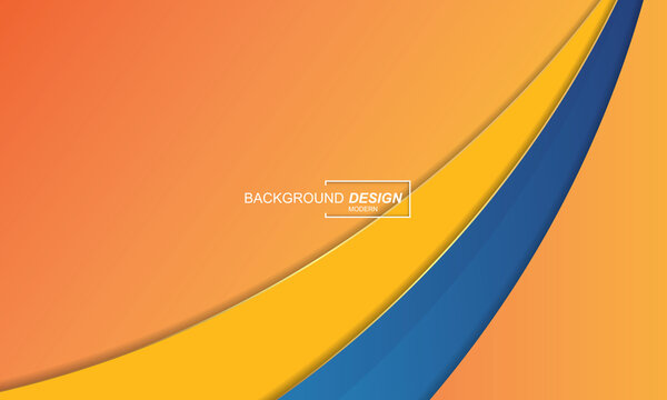 Modern abstract background orange and blue color