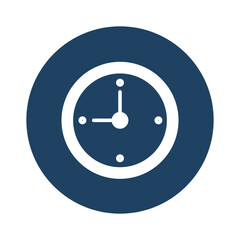 Time Clock Isolated Vector icon which can easily modify or edit

